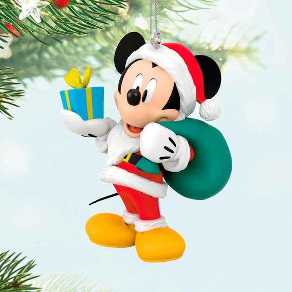 Hallmark's "All About Mickey!" ornament 2024 Santa Mickey Mouse Collectible - Picture 1 of 6